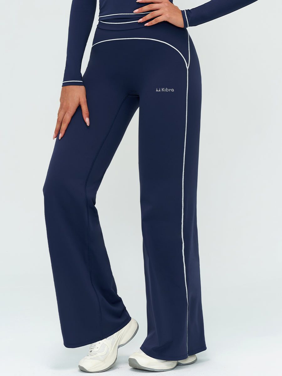 Contrast Flow Wide-Leg Pant-0
