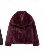 Winter Plush Coat Fashion Warm Thicken Fluffy Lapel Jacket Outwear Casual Long Sleeve Tops Womens Clothing-16