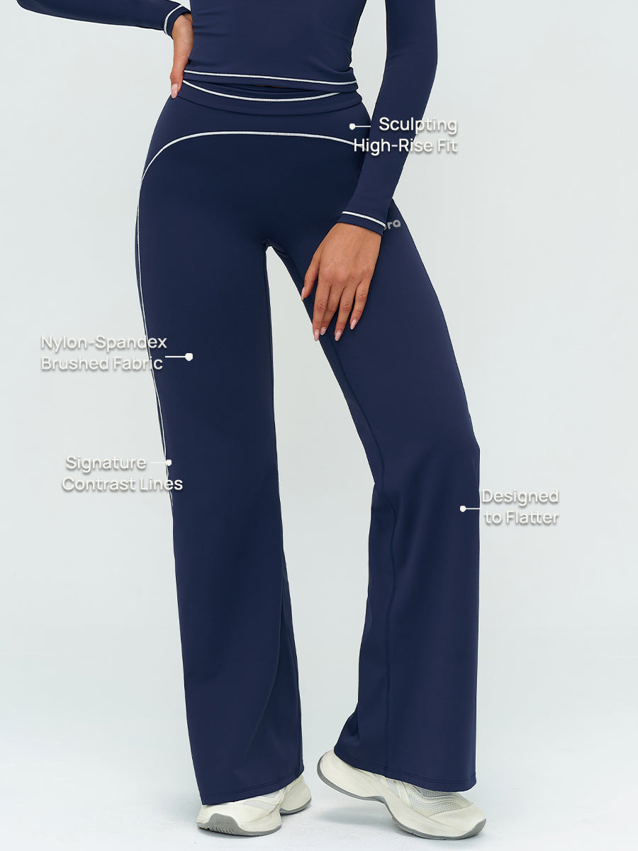 Contrast Flow Wide-Leg Pant-1