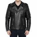 Men’s Motorcycle Fashion Leather Jacket-0