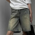 S-4XL Denim Shorts Women Chic Leisure Streetwear High Waist Korean Style Summer Knee Simple Comfortable Students Clothing New-5
