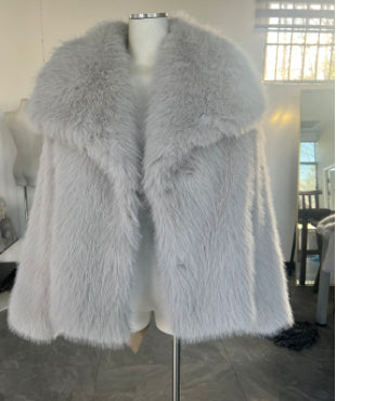 Winter Plush Coat Fashion Warm Thicken Fluffy Lapel Jacket Outwear Casual Long Sleeve Tops Womens Clothing-12
